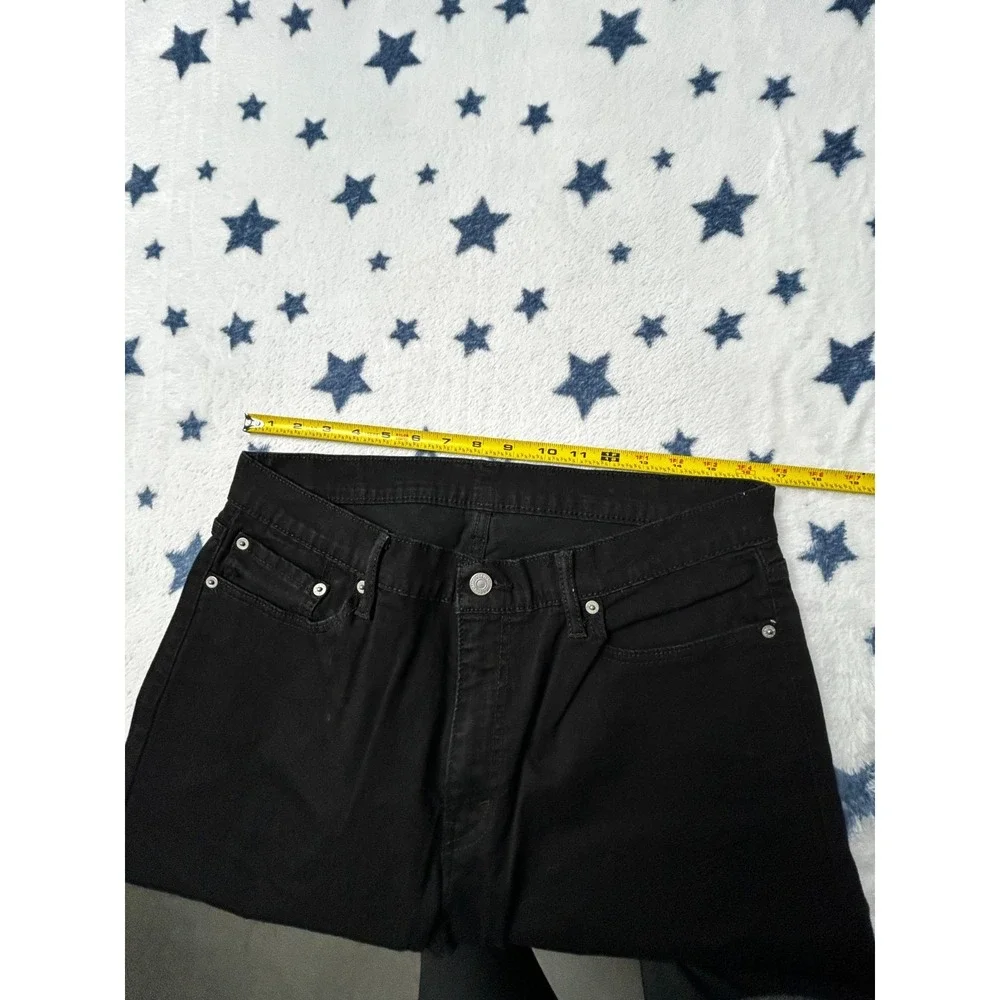 Levis 514 Jeans Mens 36x30 Black Straight Fit Stretch Denim Casual Pants